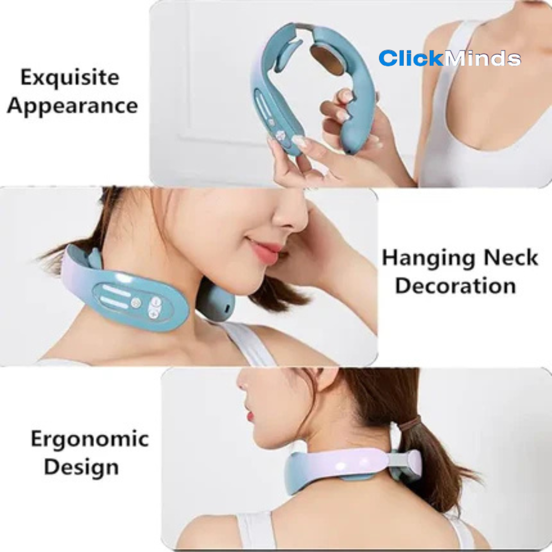 ClickMinds™ Smart Neck Relief Device (EMS & Heat)